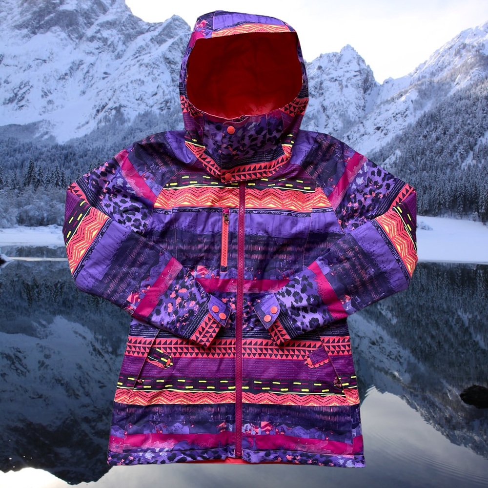 NORTH FACE WANDA INSULATED WOMENS JACKET SIZE SMALL PINK PURPLE FULL ZIP HOODED